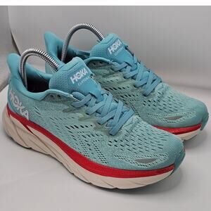 Hoka One One Clifton 8 Aquarelle Eggshell Blue Womens 7.5B (UK 6) Running Shoes